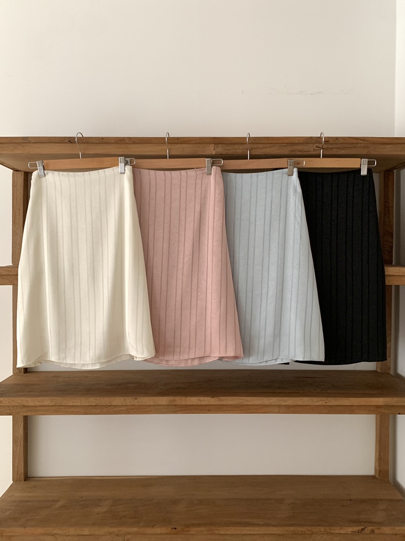 FRILL-T/DADA韓國直郵女士新品熱賣時尚半身裙中短裙緞面FRILL-T/DADA半身裙/中短裙圖色4左四色