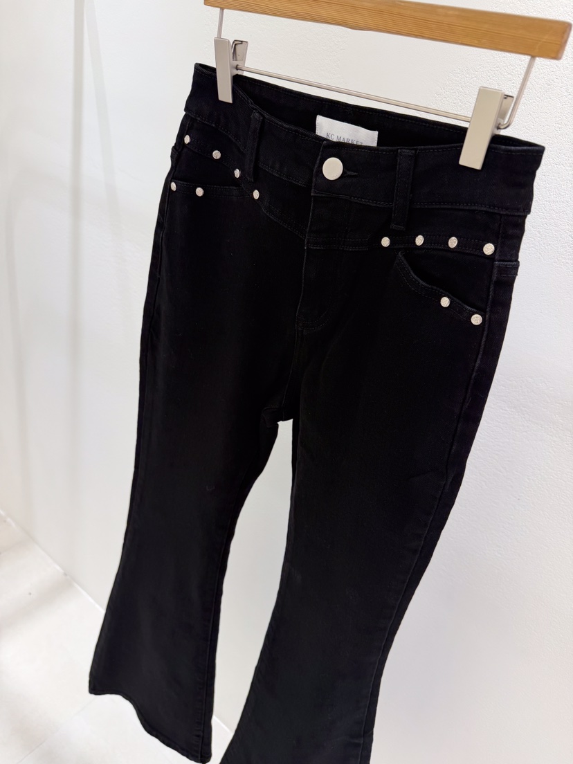 KC MARKET韓國代購女士新款人氣休閑推薦熱賣職業牛仔褲KC MARKET牛仔褲