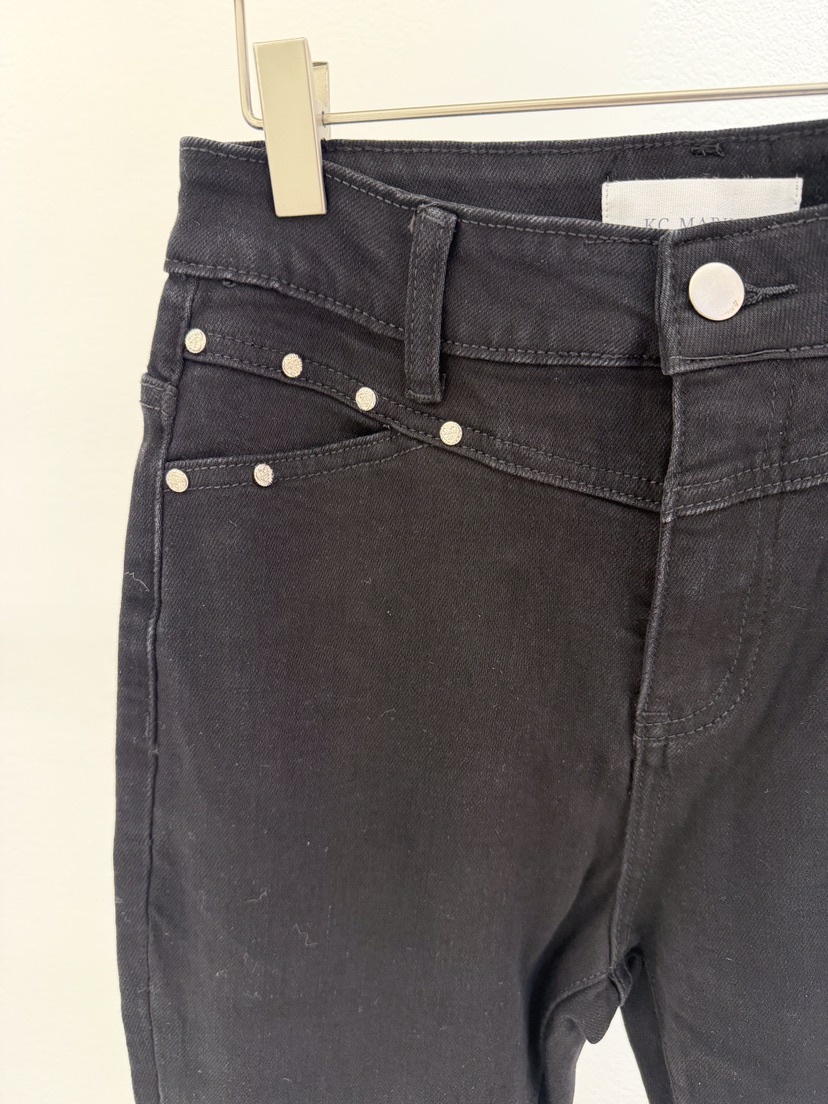 KC MARKET韓國代購女士新款人氣休閑推薦熱賣職業牛仔褲KC MARKET牛仔褲