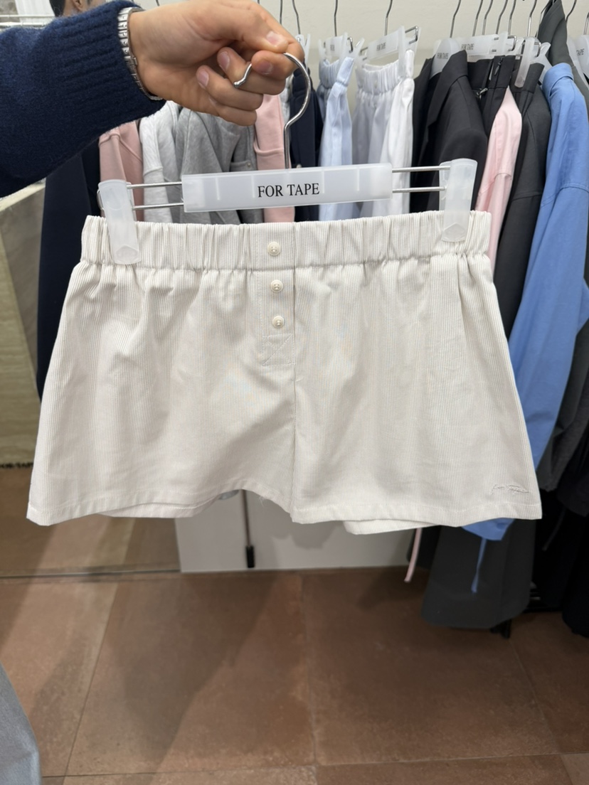 FOR TAPE韓國代購女士新品26春夏真品推薦時尚職業短褲條紋FOR TAPE短褲