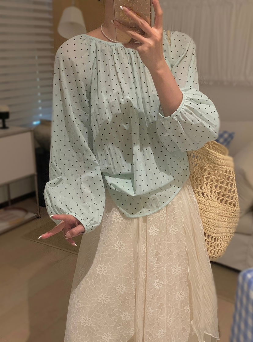 OLA韓國直郵女裝新款推薦人氣熱賣休閑真品26春夏襯衫蕾絲衫mellor/OLA襯衫/蕾絲衫