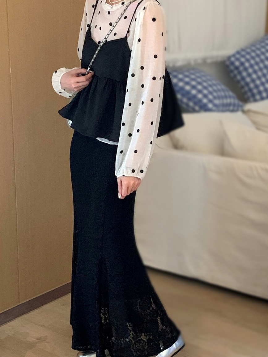 OLA韓國代購女士新品職業時尚人氣休閑推薦26春夏真品長裙mellor/OLA長裙