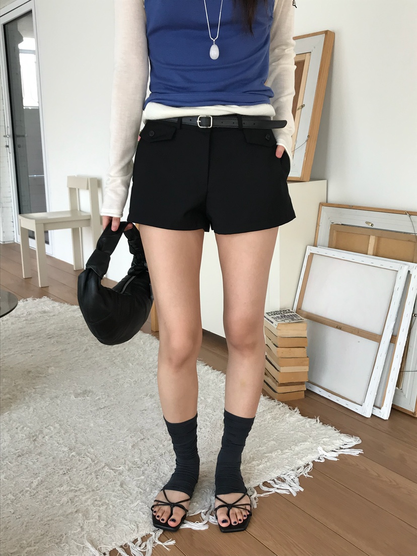 ESCHER東大門代購女裝新品人氣真品時尚短褲不含腰帶口袋ESCHER短褲