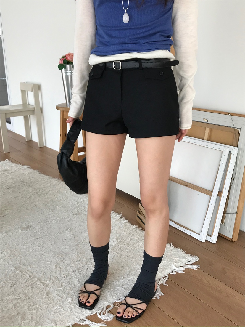 ESCHER東大門代購女裝新品人氣真品時尚短褲不含腰帶口袋ESCHER短褲