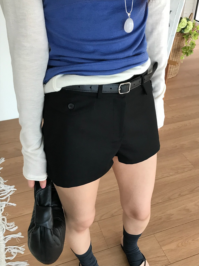 ESCHER東大門代購女裝新品人氣真品時尚短褲不含腰帶口袋ESCHER短褲