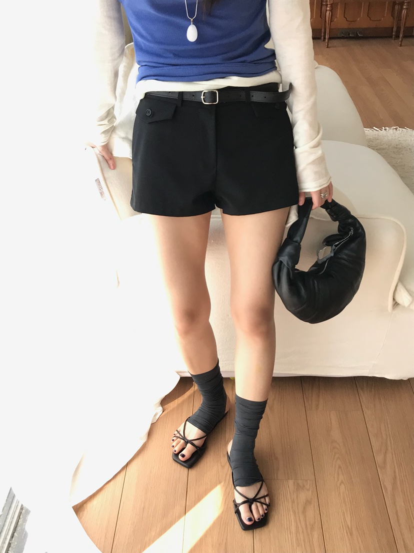 ESCHER東大門代購女裝新品人氣真品時尚短褲不含腰帶口袋ESCHER短褲