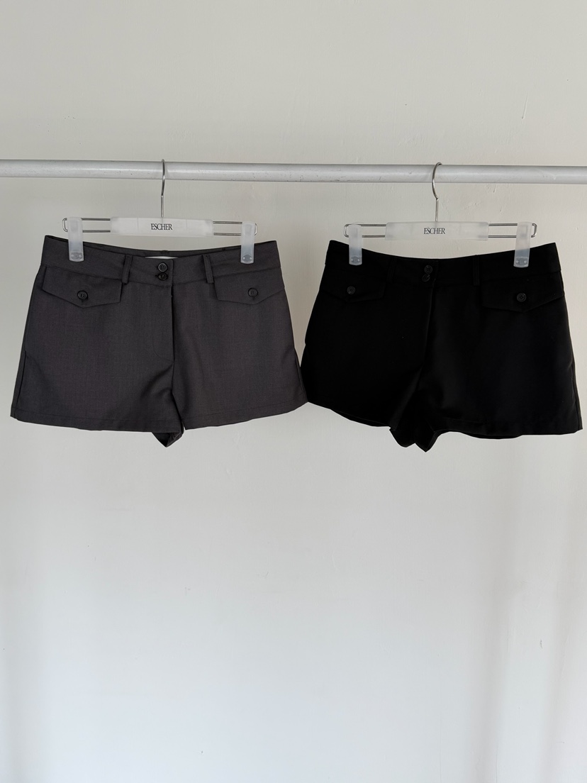 ESCHER東大門代購女裝新品人氣真品時尚短褲不含腰帶口袋ESCHER短褲