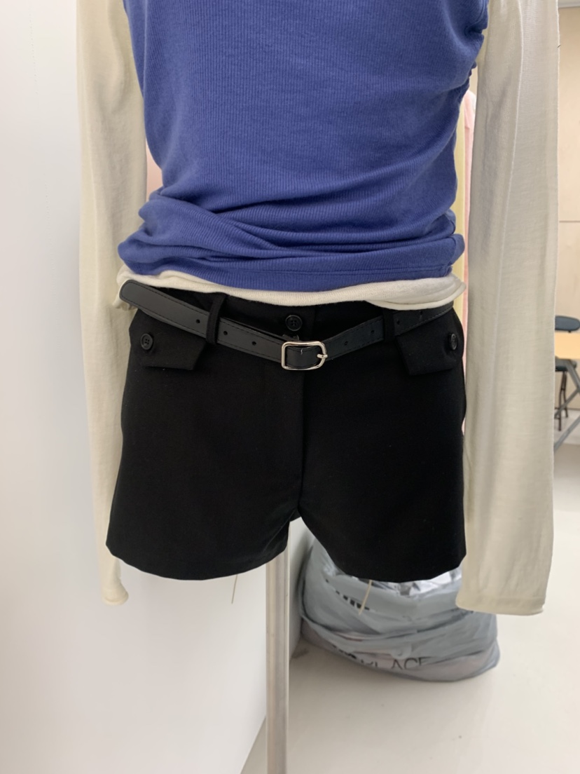 ESCHER東大門代購女裝新品人氣真品時尚短褲不含腰帶口袋ESCHER短褲圖色2