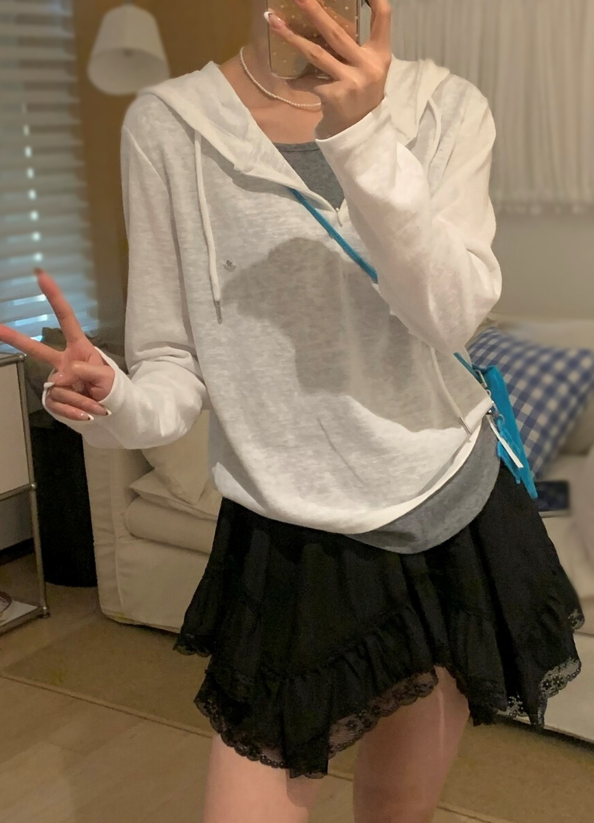 OLA韓國代購女士新款職業人氣推薦熱賣26春夏長袖T恤連帽衫mellor/OLA長袖T恤