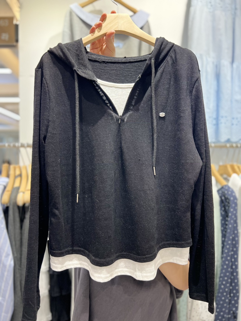 OLA韓國代購女士新款職業人氣推薦熱賣26春夏長袖T恤連帽衫mellor/OLA長袖T恤圖色3