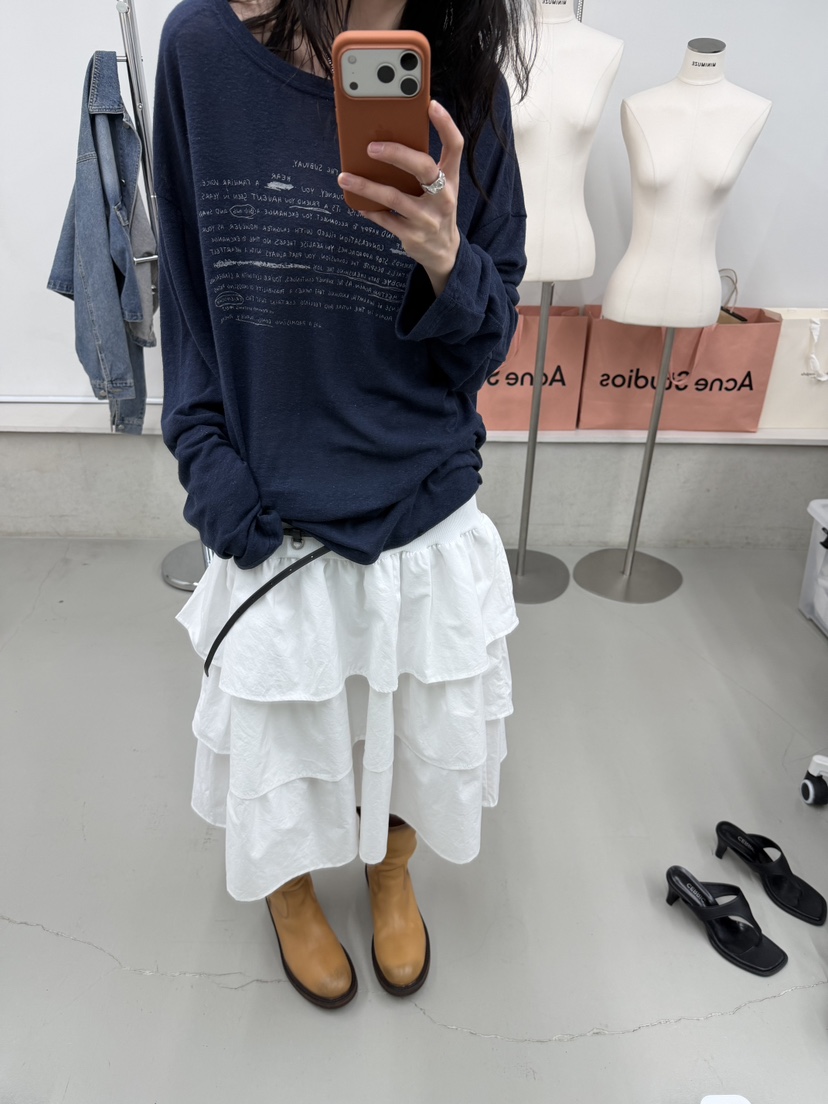 MINIMUZE東大門直郵女士新款休閑職業人氣推薦長袖T恤亞麻MINIMUZE長袖T恤