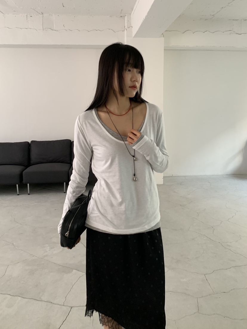 BAKING POWDER東大門直郵女裝新款熱賣職業26春夏長袖T恤BAKING POWDER長袖T恤