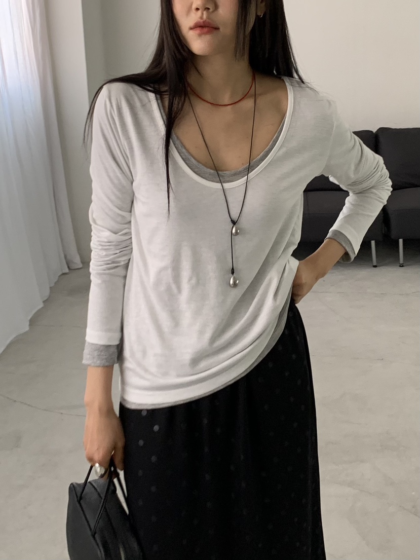 BAKING POWDER東大門直郵女裝新款熱賣職業26春夏長袖T恤BAKING POWDER長袖T恤