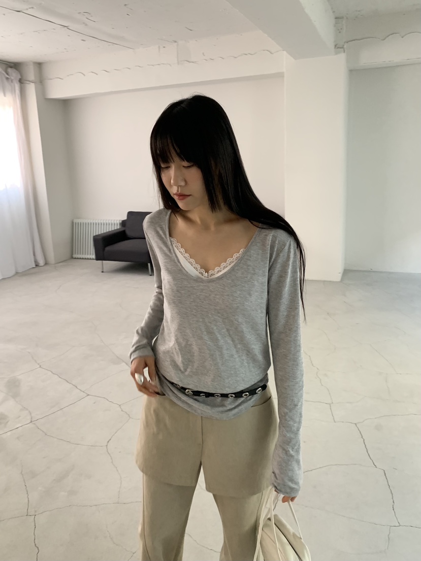 BAKING POWDER東大門直郵女裝新款熱賣職業26春夏長袖T恤BAKING POWDER長袖T恤