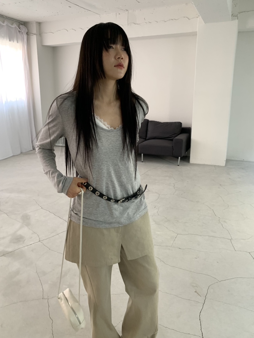 BAKING POWDER東大門直郵女裝新款熱賣職業26春夏長袖T恤BAKING POWDER長袖T恤