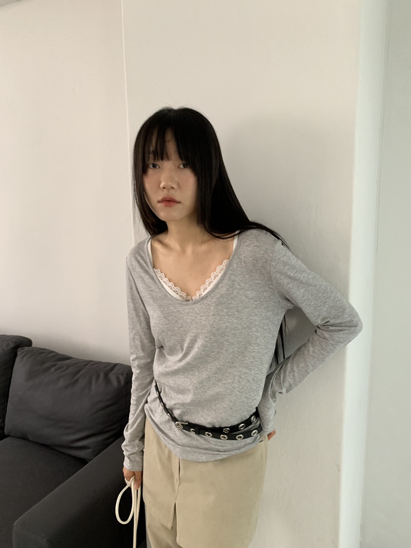 BAKING POWDER東大門直郵女裝新款熱賣職業26春夏長袖T恤BAKING POWDER長袖T恤