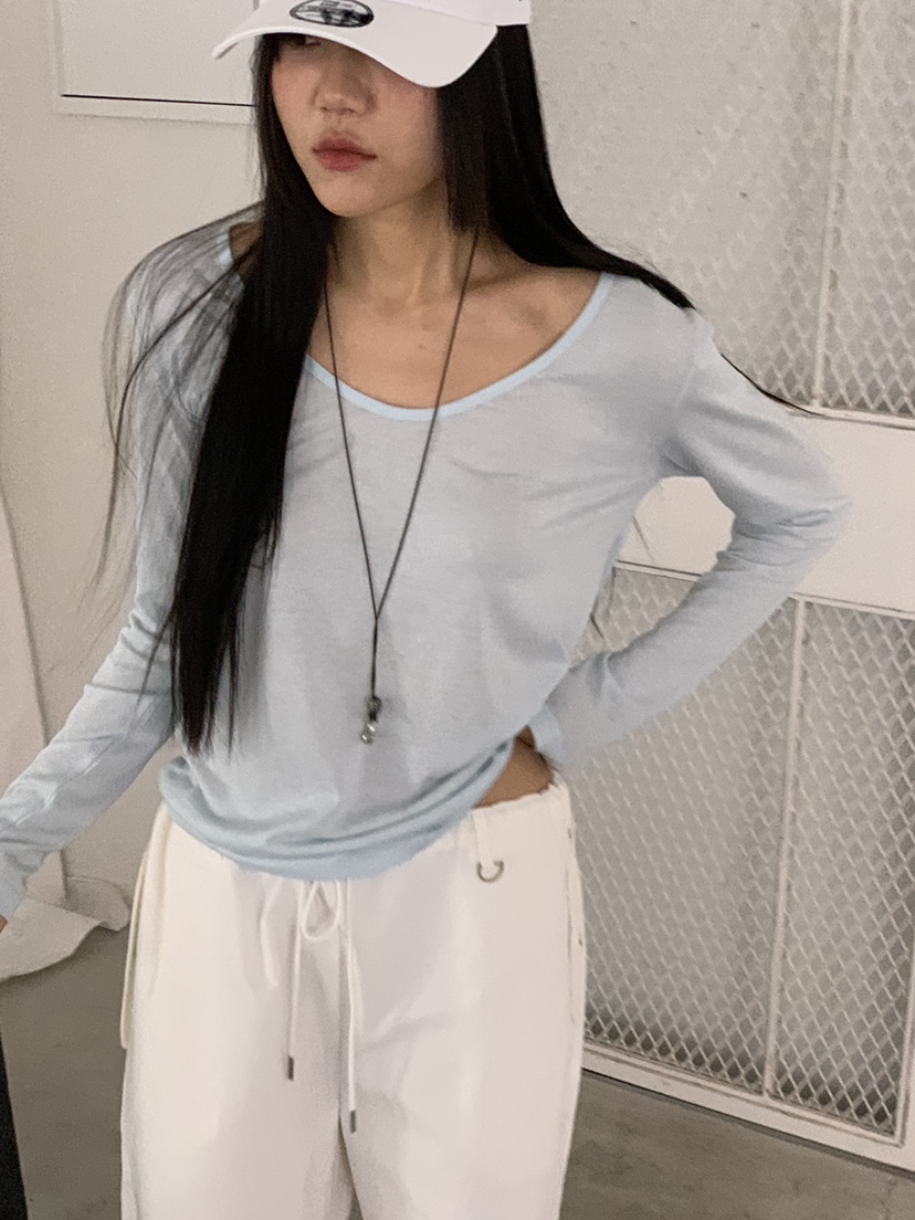 BAKING POWDER東大門直郵女裝新款熱賣職業26春夏長袖T恤BAKING POWDER長袖T恤