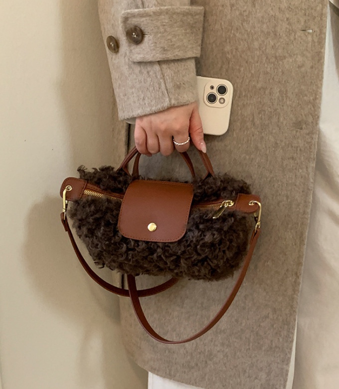 POSH BLUE東大門直郵女士新款真品時尚人氣單肩斜跨包絨POSH BLUE單肩/斜跨包圖色3