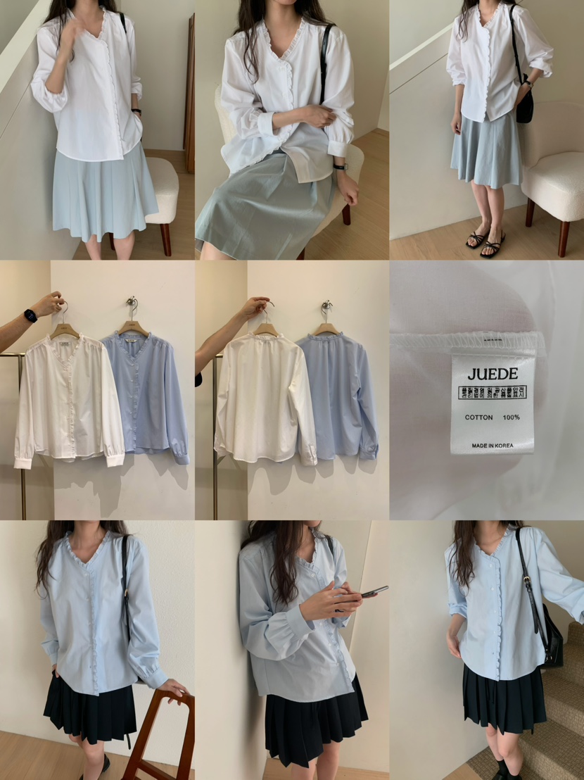 JUEDE東大門實拍女裝新品推薦襯衫蕾絲衫JUEDE襯衫/蕾絲衫