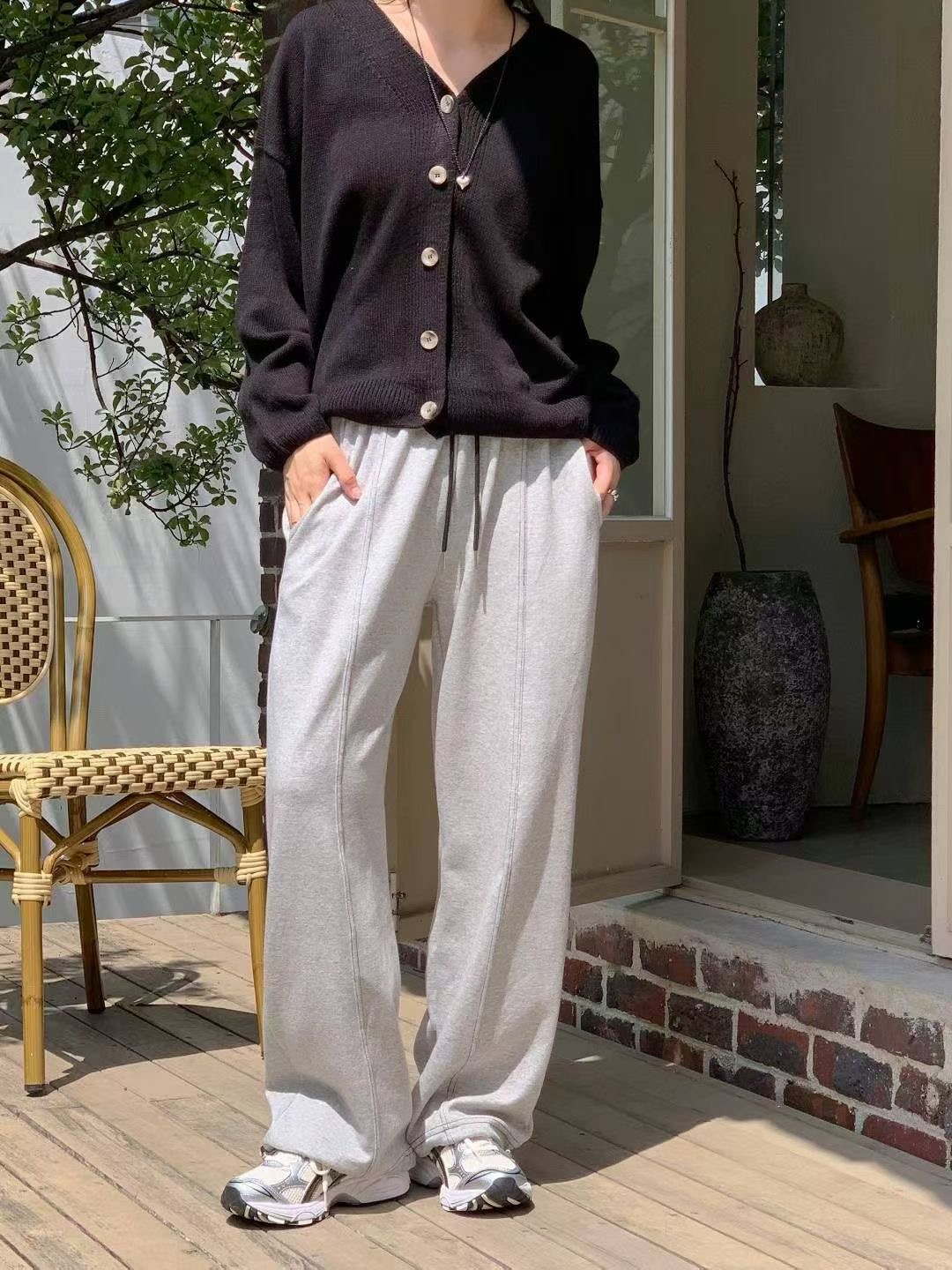 LEOPARD韓國代購女士新品推薦時尚職業休閑26春夏熱賣休閑褲LEOPARD休閑褲