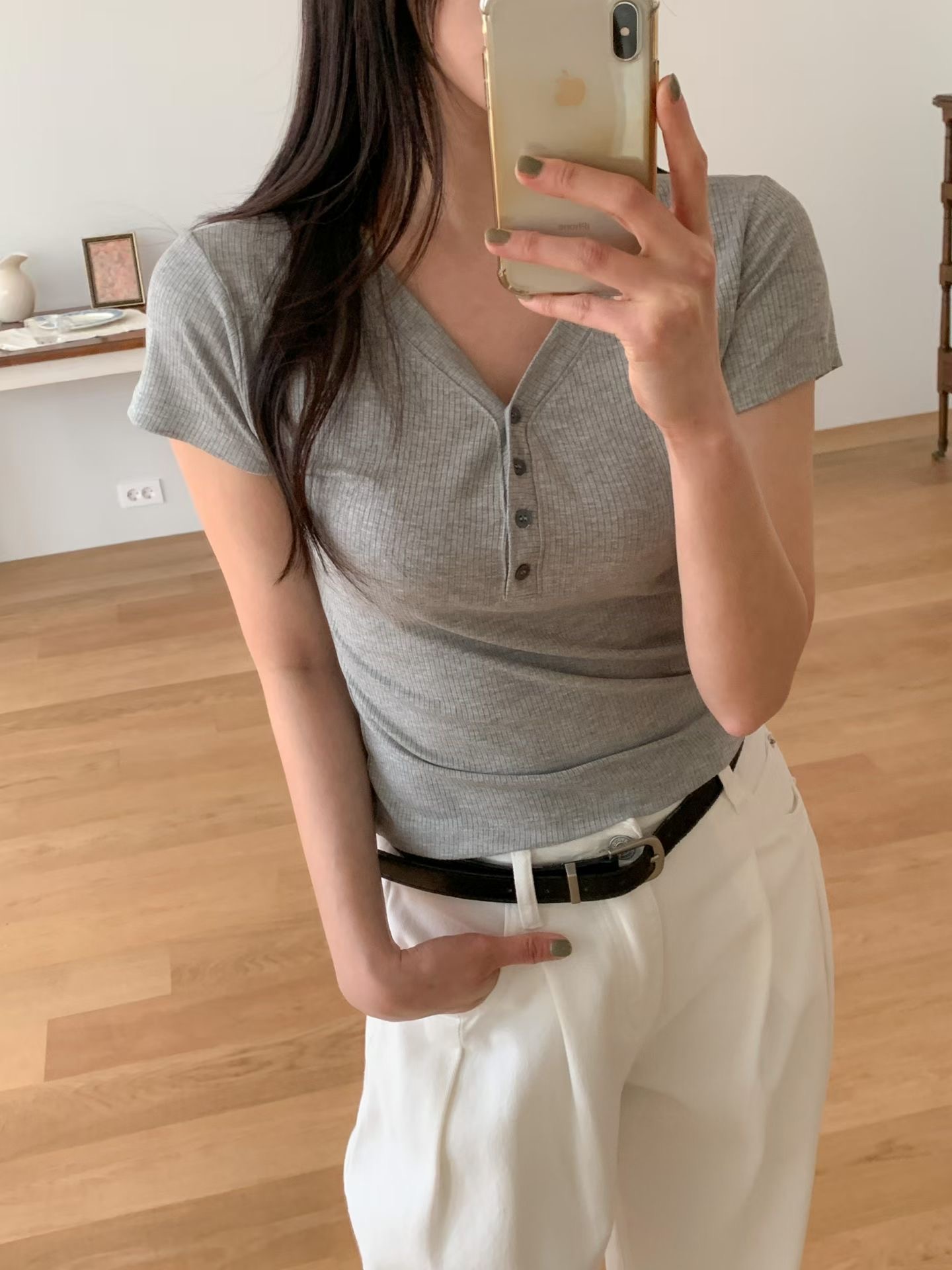 LEOPARD韓國代購女裝新款26春夏職業時尚休閑人氣熱賣T恤LEOPARDT恤