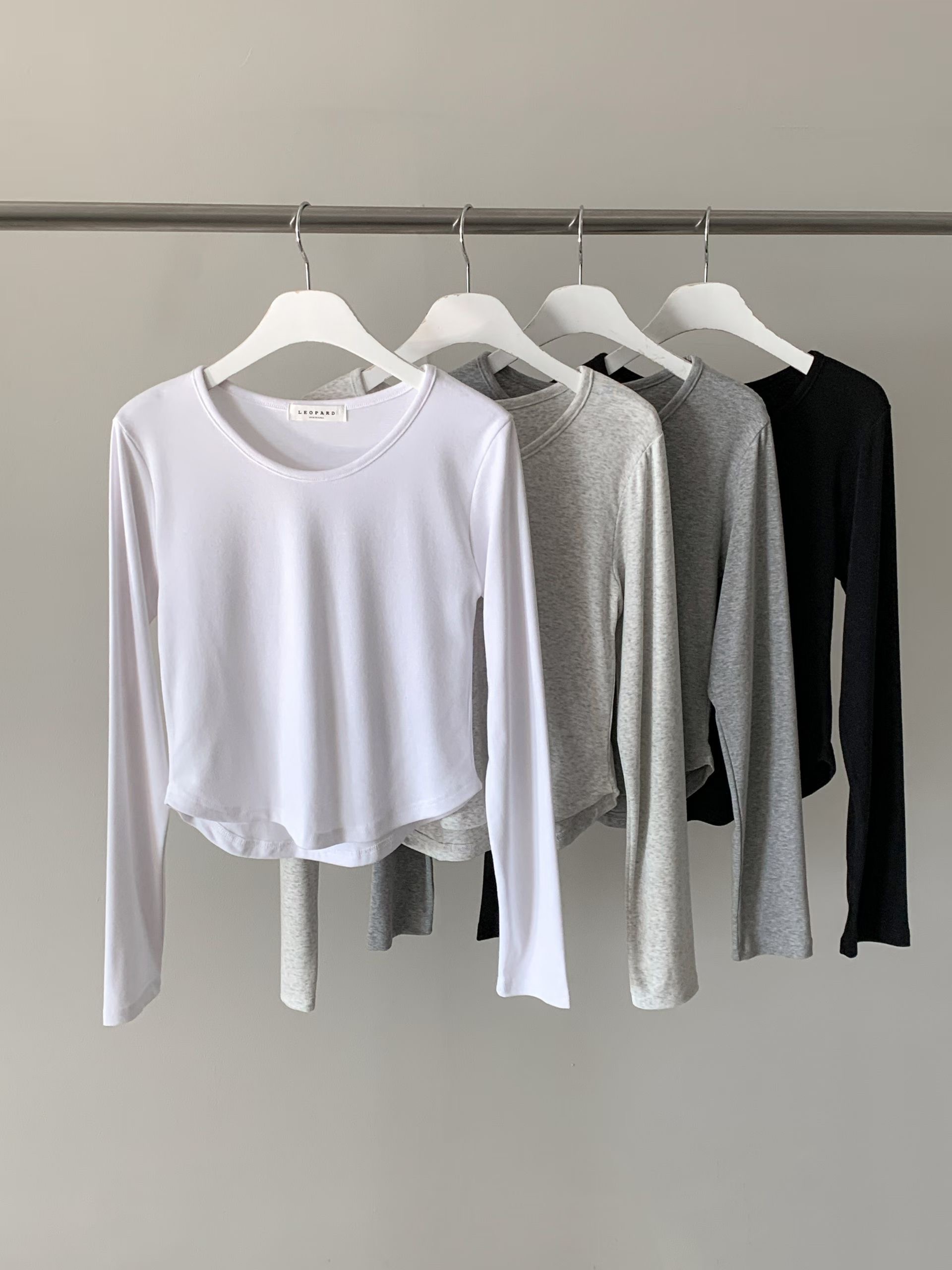 LEOPARD韓國直郵女士新品休閑真品時尚職業人氣熱賣長袖T恤LEOPARD長袖T恤圖色4左四色