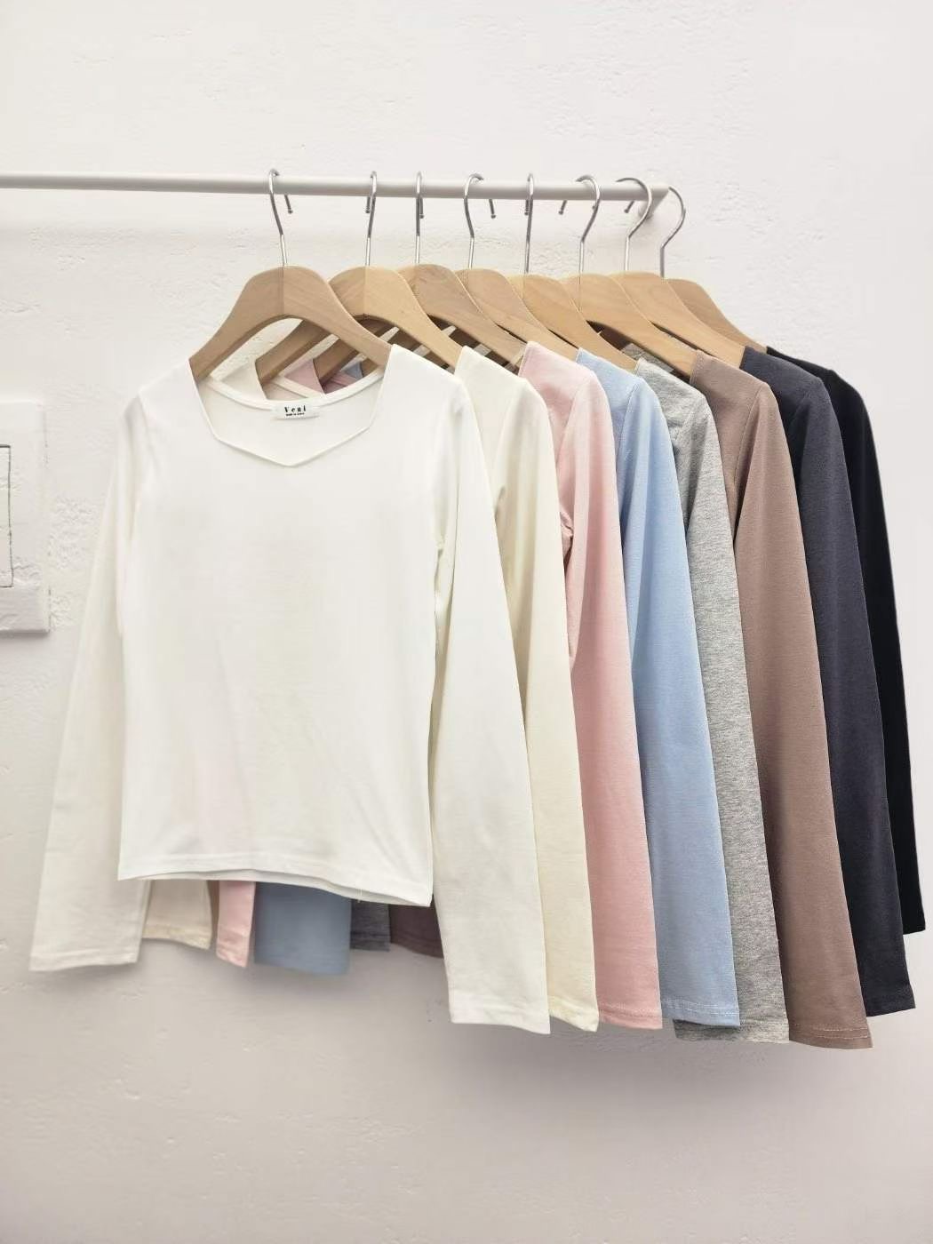 VENI東大門代購女士新款26春夏休閑人氣長袖T恤莫代爾棉質VENI長袖T恤圖色8左八色