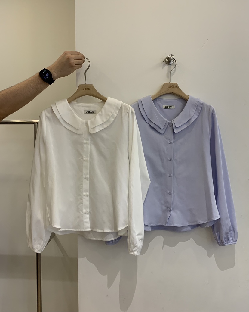 JUEDE東大門實拍女士新品休閑襯衫蕾絲衫JUEDE襯衫/蕾絲衫