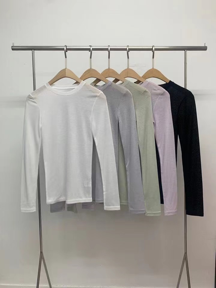 ShopBaguette東大門代購女士新品休閑職業時尚長袖T恤超長ShopBaguette長袖T恤圖色2左二色