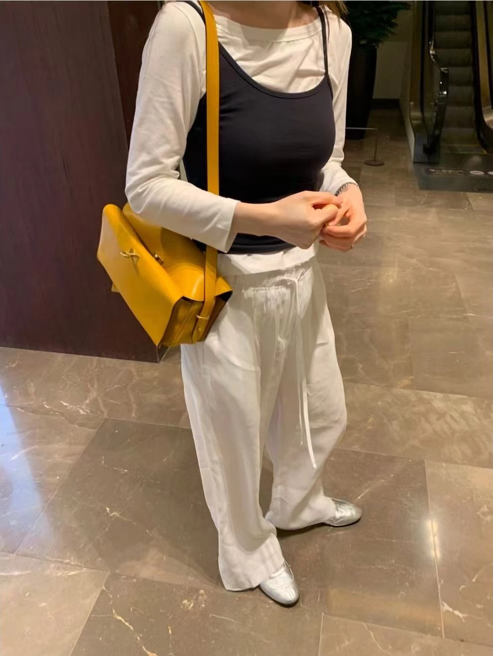 WEARRAW/WELL ROW韓國代購女士新款26春夏真品休閑褲纖維WEARRAW/WELL ROW休閑褲