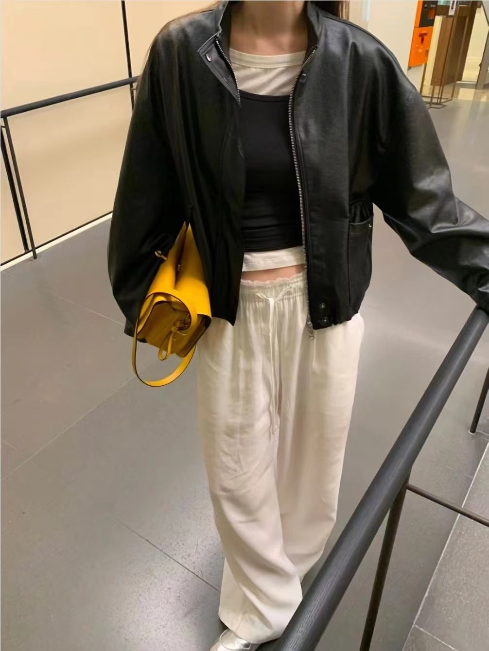 WEARRAW/WELL ROW韓國代購女士新款26春夏真品休閑褲纖維WEARRAW/WELL ROW休閑褲圖色2