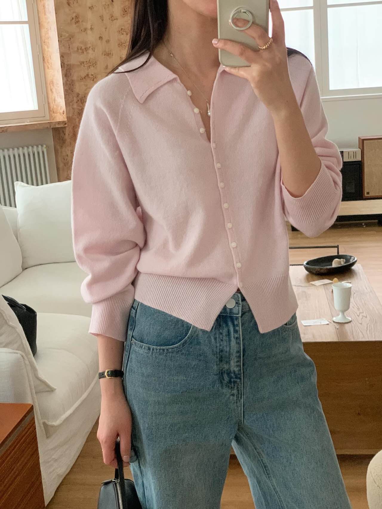 LONDON LACE-런던레이스-T東大門代購女士新品時尚針織衫紐扣LONDON LACE針織衫圖色2