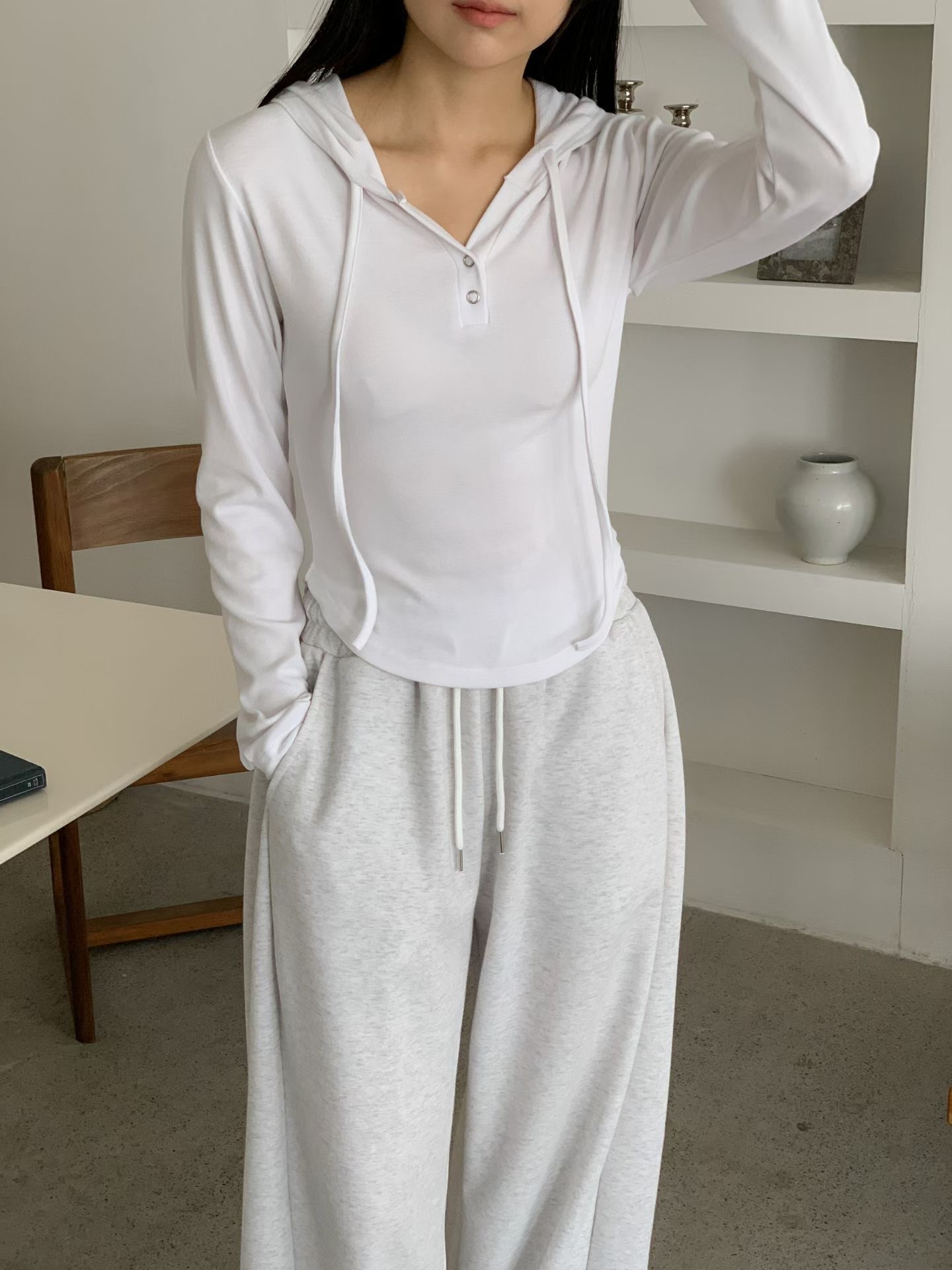 LEOPARD韓國直郵女士新款推薦時尚人氣真品職業熱賣長袖T恤LEOPARD長袖T恤圖色1