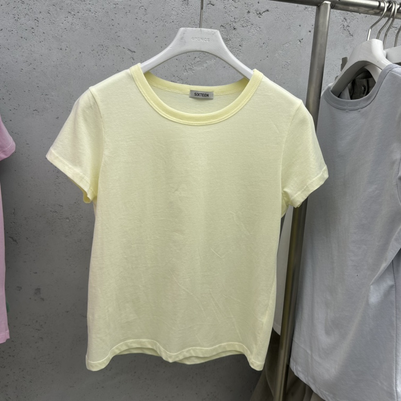 SIXTEEN韓國直郵實拍女裝新款熱賣人氣休閑推薦時尚26春夏T恤SIXTEENT恤圖色3