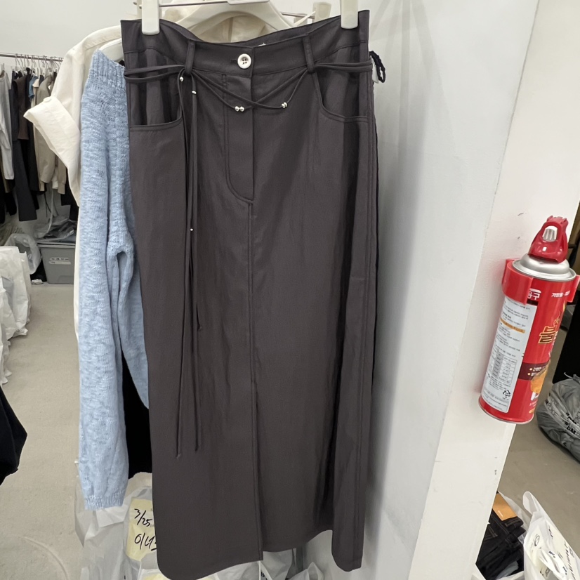 BREATHE韓國代購女士新款休閑26春夏推薦人氣職業長裙含腰繩BREATHE長裙圖色2