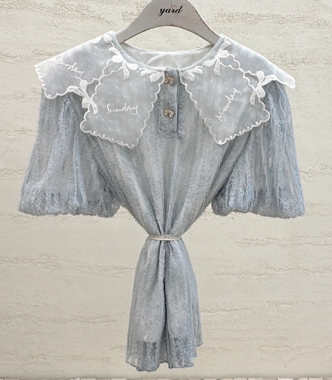 YARD韓國東大門代購女裝新款職業時尚休閑人氣襯衫蕾絲衫YARD襯衫/蕾絲衫圖色1