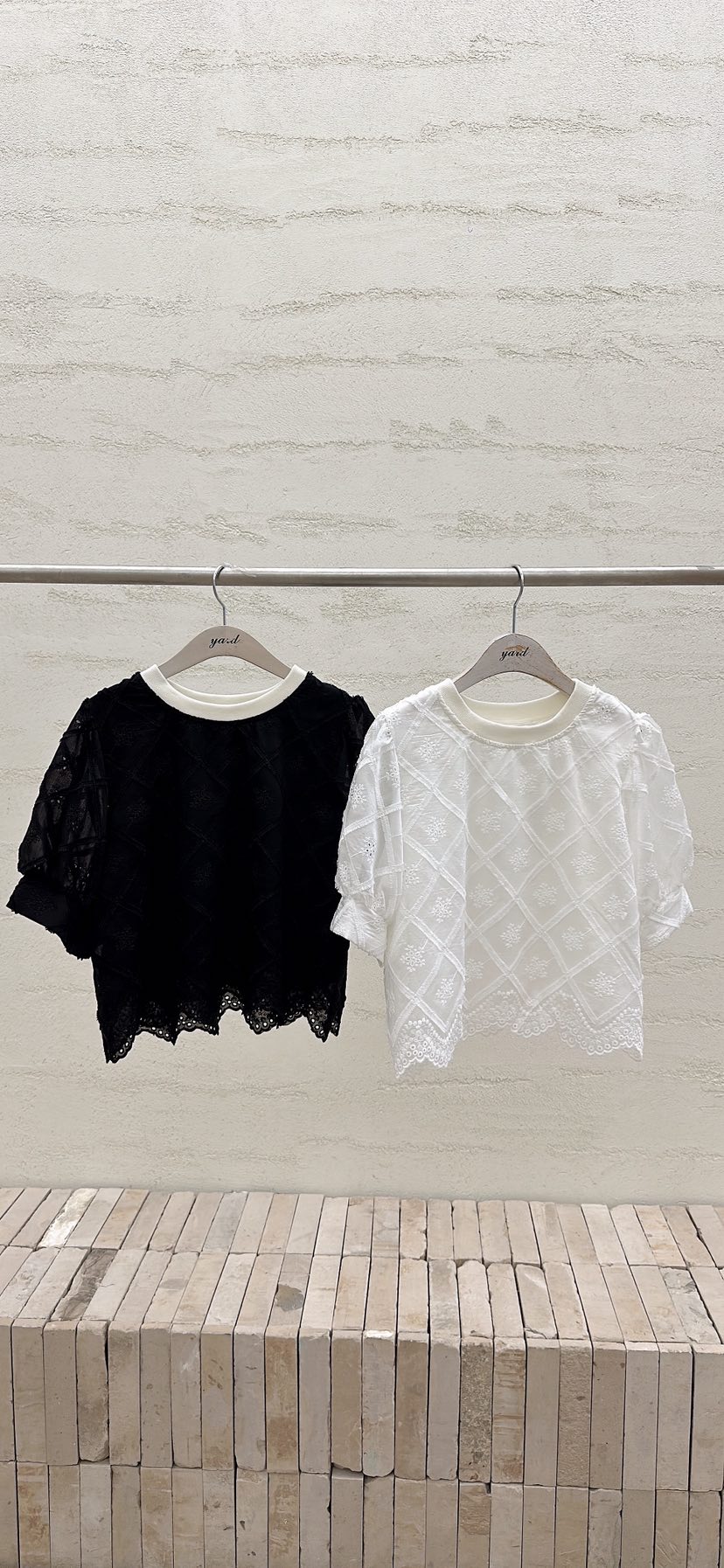 YARD韓國東大門直郵女士新品推薦26春夏人氣襯衫蕾絲衫刺繡YARD襯衫/蕾絲衫