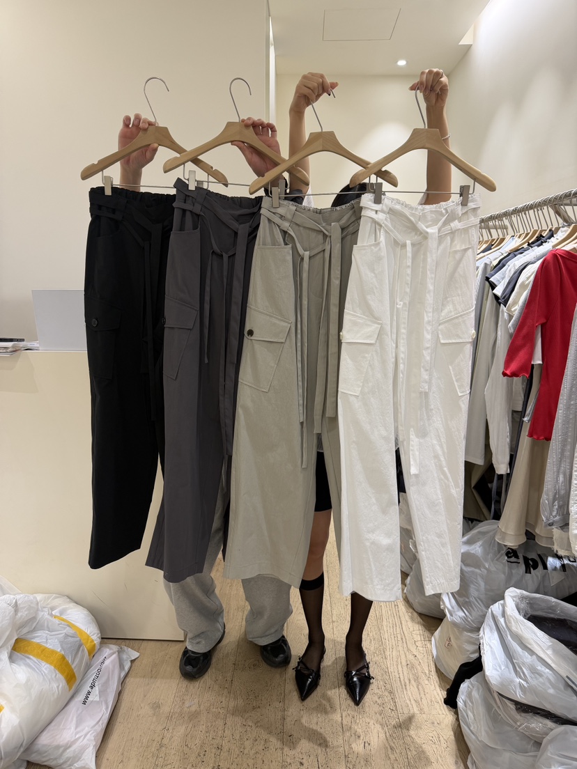 FLOWER-L韓國直郵實拍女裝新品26春夏休閑人氣休閑褲含腰帶FLOWER-L休閑褲