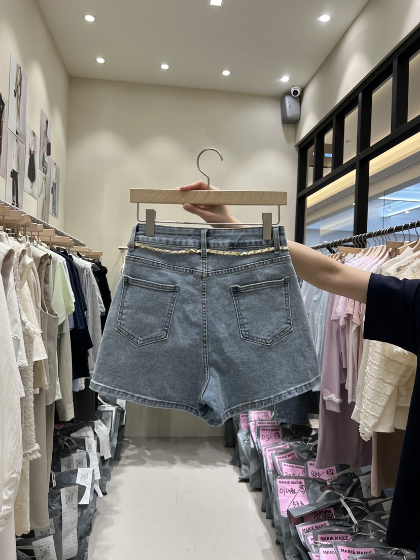 MARIE MARIE韓國直郵女士新品休閑職業熱賣時尚短褲含腰繩MARIE MARIE短褲