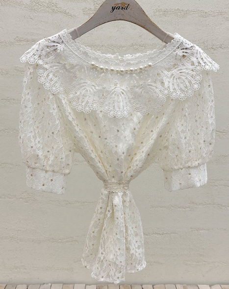 YARD韓國東大門代購女裝新品時尚人氣26春夏推薦襯衫蕾絲衫YARD襯衫/蕾絲衫圖色1
