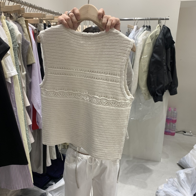 FRE韓國直郵女士新款26春夏人氣推薦馬甲不含內搭鉤針編織FRE SEOUL馬甲