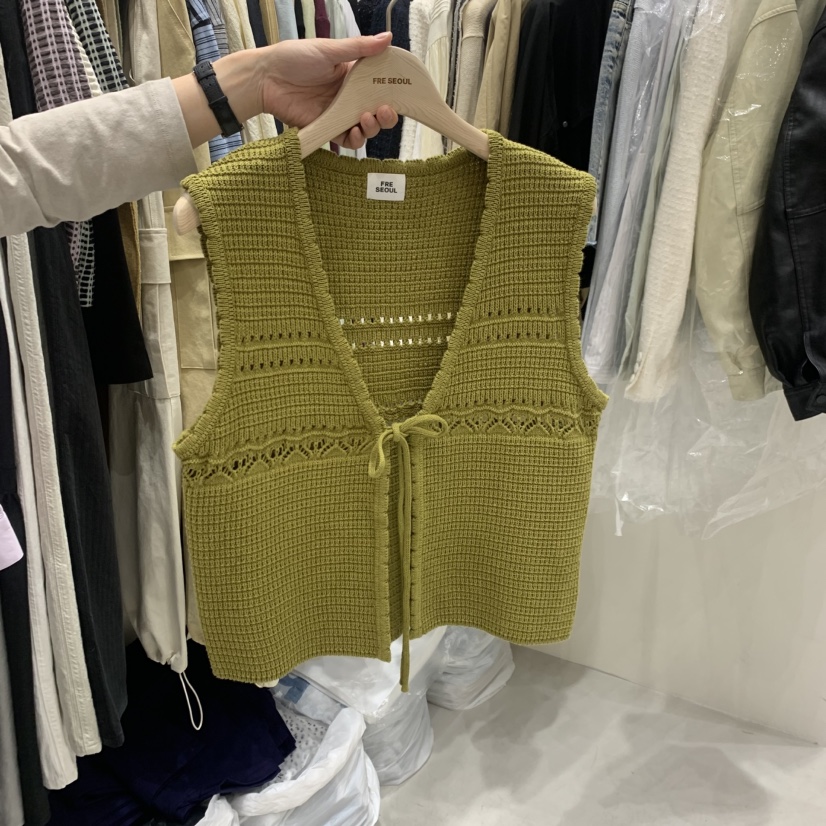 FRE韓國直郵女士新款26春夏人氣推薦馬甲不含內搭鉤針編織FRE SEOUL馬甲圖色3