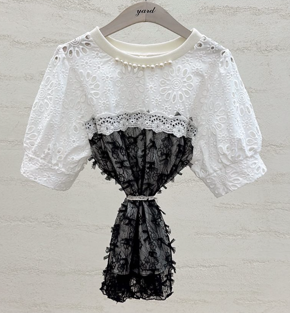 YARD韓國直郵實拍女士新款人氣休閑推薦熱賣襯衫蕾絲衫流蘇YARD襯衫/蕾絲衫圖色3