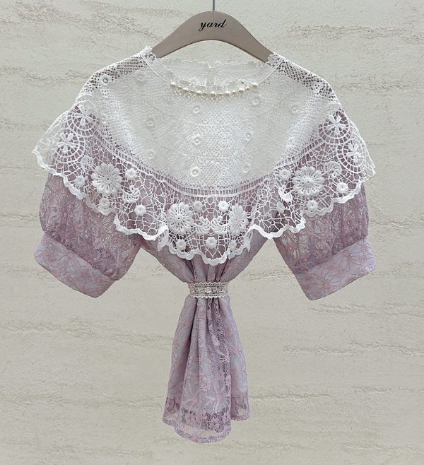 YARD韓國直郵實拍女士新品時尚熱賣人氣26春夏襯衫蕾絲衫YARD襯衫/蕾絲衫圖色1