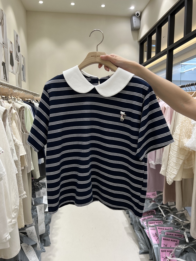 MARIE MARIE韓國代購女裝新品休閑26春夏人氣職業時尚T恤MARIE MARIET恤圖色2