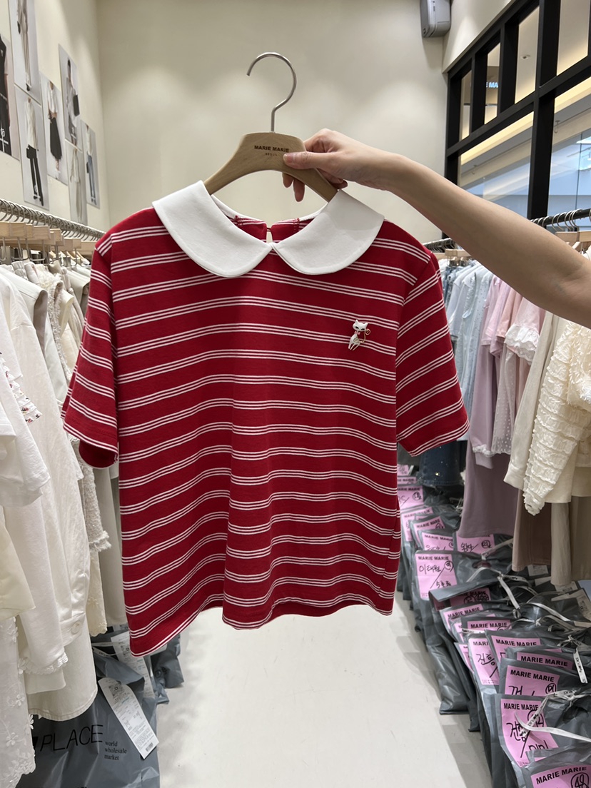 MARIE MARIE韓國代購女裝新品休閑26春夏人氣職業時尚T恤MARIE MARIET恤圖色3