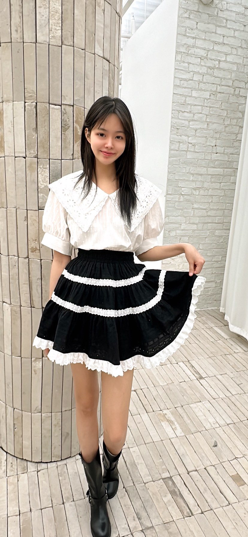 YARD韓國東大門直郵女裝新款休閑職業時尚人氣襯衫蕾絲衫YARD襯衫/蕾絲衫