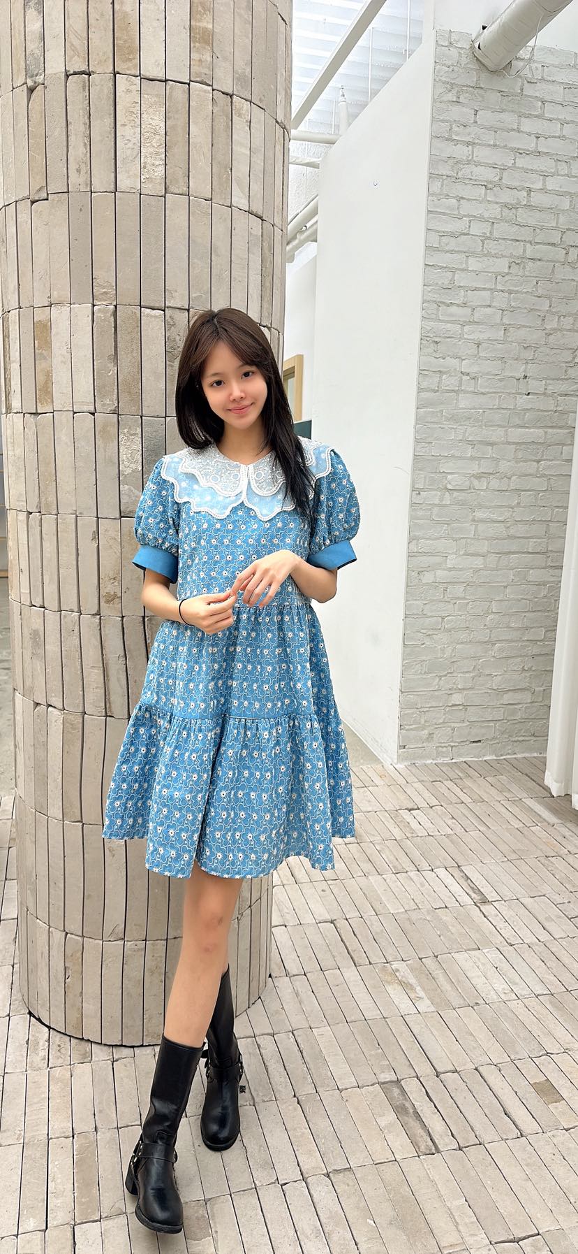 YARD韓國直郵實拍女裝新品休閑職業熱賣人氣26春夏連衣裙刺繡YARD連衣裙