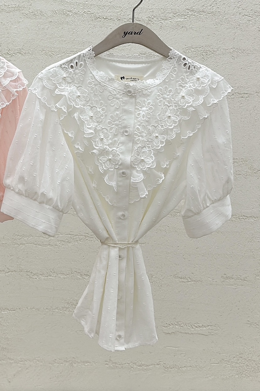 YARD韓國直郵女裝新款熱賣推薦時尚職業休閑26春夏襯衫蕾絲衫YARD襯衫/蕾絲衫圖色1