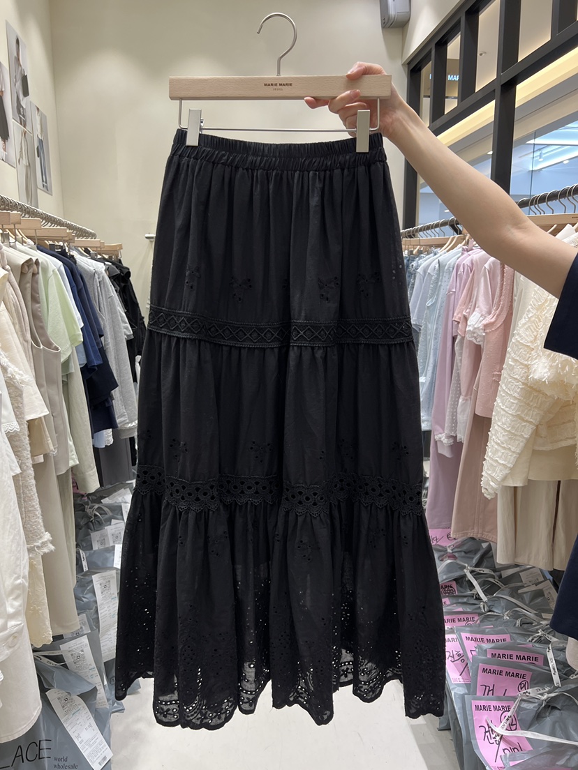 MARIE MARIE韓國直郵女裝新品時尚推薦熱賣長裙刺繡蕾絲MARIE MARIE長裙圖色3